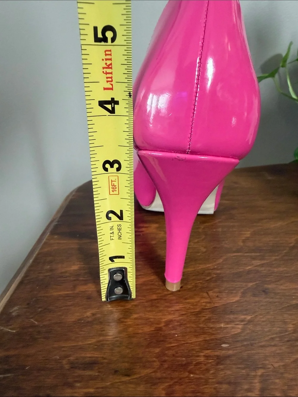 Madden Girl Hot Pink Patent Peep-Toe Heels. Size 8